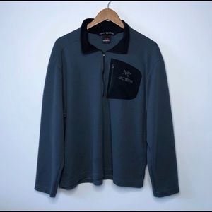 ARCTERYX half zip mid layer pullover shirt!